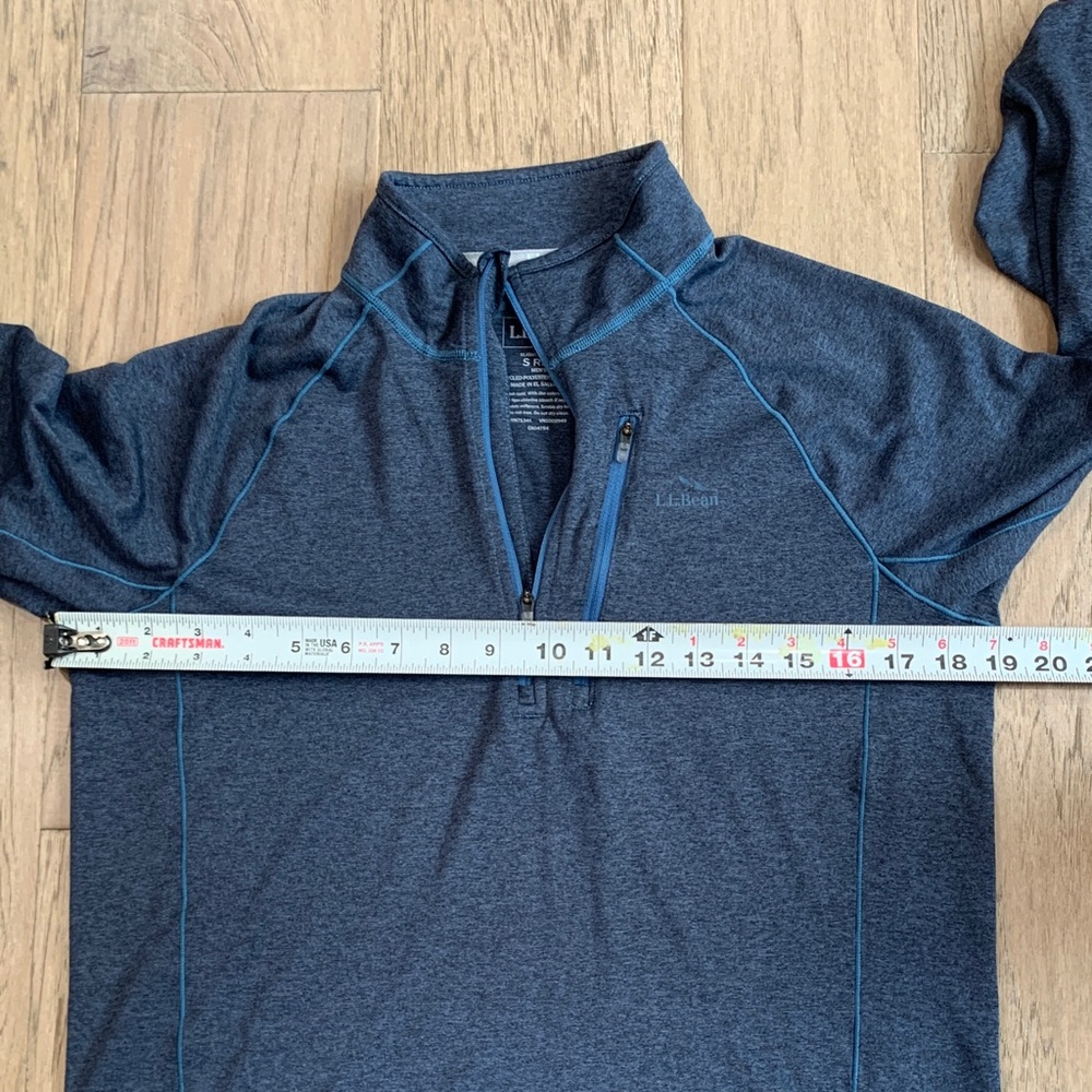 L.L. Bean Men’s Slightly Fitted Quick Dry Trail Tee 1/4 Zip Pullover Size Small - Picture 7 of 12